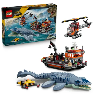 Obrázek produktu pro LEGO Jurassic World Útok dinosaura mosasaura na loď, Sada na stavění, 7 rok/roky, Plast, 703 kusů, 1,07 kg