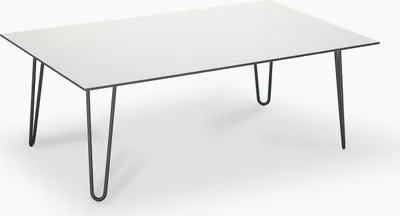 Produktbild von janEven Couchtisch FlairLine Weiß Rechteckig Hairpin Beine 50 x 90 cm