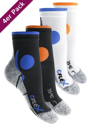 Produktbild von CFLEX Damen und Herren Running Funktions-Socken (4 Paar) Laufsocken - 'All Colours' 43-46