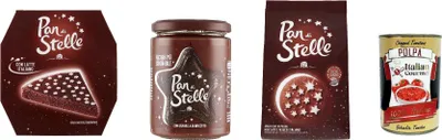 Produktbild von Mulino Bianco Pan di Stelle Testset Haselnuss Streichfähige Creme, Kekse, Kuchen + Italian Gourmet polpa 400g