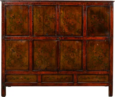 Produktbild von Fine Asianliving Antiker Tibetanischer Chinesischer Schrank Handbemalt B120xT45xH114cm Chinesischer Schrank Chinesischer Hochzeitsschrank Orientalische Möbel Asiatische
