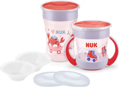 Produktbild von NUK Magic Duo Set Rot – 2 Magic Cups + Zubehör