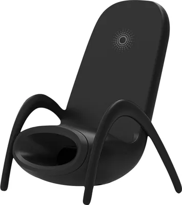 Produktbild von Avizar, 15W Qi-Induktionsladegerät im Stuhldesign, Schwarz