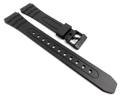 Produktbild von Casio Collection Uhrenarmband 18mm Resin schwarz W-202-1AVEF W-202