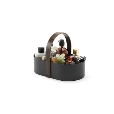 Produktbild von Umbra Bellwood Caddy, Schwarz, Walnuss, Tisch, Kunststoff, Holz, Monochromatisch, 200 mm, 300 mm