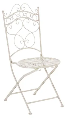 Produktbild von CLP Stuhl Indra handgefertigter Gartenstuhl aus Eisen antik-creme