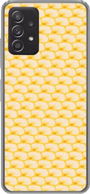 Produktbild von MuchoWow® Handyhülle Schutzhülle Hülle für Telefoonhoesje Samsung galaxy a73 Art Deco - Design - Muschel - Gelb Silikon Softcase Handy Hülle - Handyhülle
