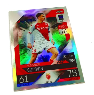 Obrázok produktu pre Match Attax 2022/23 Card. Cr15 Aleksandr Golovin / Chrome Preview