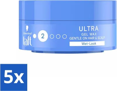 Produktbild von Taft - Ultra 2 - Gelwachs - Wetlook - 75 ml - Vorteilspack - 5 Stücke