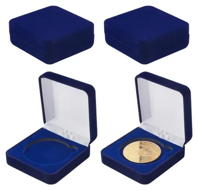 Imagen del producto de Elzusha - Caja de terciopelo - Caja de almacenamiento - Caja de regalo - Presentador - Almacenamiento de medallas - Accesorios creativos - Caja de presentación