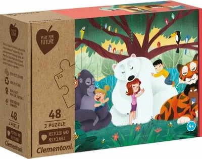 Produktbild von Clementoni 25253 - Fantasyland - 3 x 48 Teile Puzzle - Play for Future