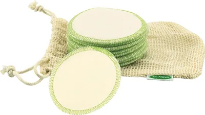 Produktbild von IO NOVA Wattepad mit Wäschebeutel Baumwolle 12er Set