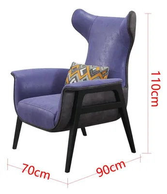 Zdjęcie produktu dla Fotel Jednoosobowy Niebieski Fotel Tapicerowany Do Salonu Meble Nowoczesny Design