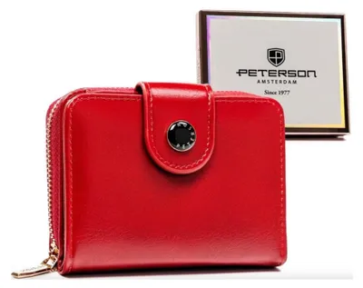 Obrázek produktu pro Peterson dámská peněženka RFID červená  11,5x9 cm