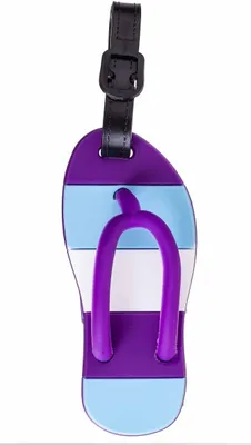 Produktbild von Cepewa Kofferanhänger 80915 FlipFlop-Design Adressanhänger Gepäckanhänger lila