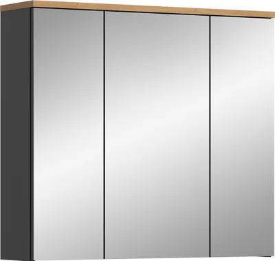 Immagine prodotto di Armadio a specchio per bagno Canu in grigio basalto e Artisan 80 x 73 cm
