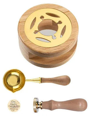 Productafbeelding van Wachssiegel Set met Stempel en Smeltlepel voor Creatieve Projecten