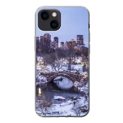 Produktbild von MuchoWow® Handyhülle Schutzhülle Hülle für iPhone 13 mini New York - Central Park - Winter Silikon Softcase Handy Hülle - Softcase