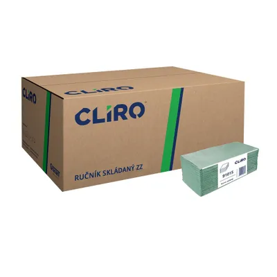 Produktbild von Papierhandtücher ZZ Cliro grün 20x250 1vr.