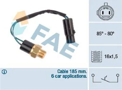 Image de Interrupteur de température, ventilateur de radiateur FAE 36610