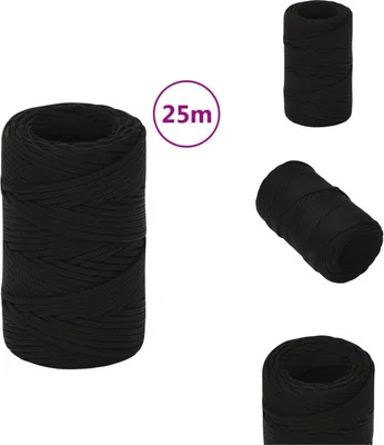 Immagine prodotto di vidaXL Corda da lavoro nera 2 mm 25 m in poliestere - Corde