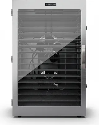 Produktbild von Klarstein, sušička potravín, 1500 W, 16 mriežok, 24H časovač, nehrdzavejúca oceľ