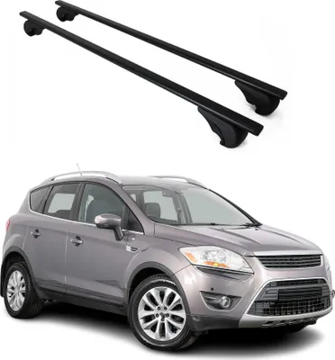 Image de Barres De Toit Transversales Pour Ford Kuga I 2008-2012 2pcs Noir en Métal