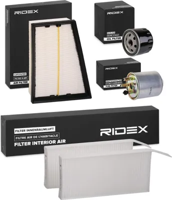 Produktbild von RIDEX Filterset Inspektionspaket Filtersatz für RENAULT KANGOO Express (FW0/1) KANGOO / GRAND KANGOO (KW0/1)