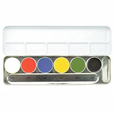 Produktbild von Kryolan Gummimaskenfett-Palette 6 Farben
