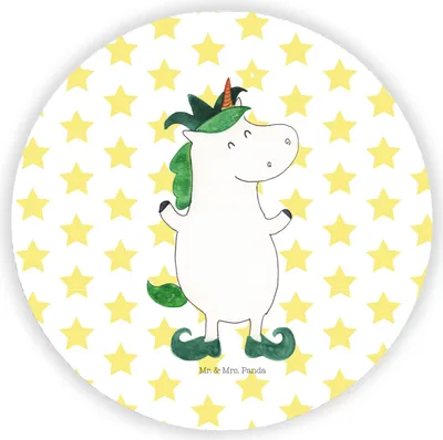 Produktbild von Mr. & Mrs. Panda Kühlschrankmagnet Einhorn Joker - Weiß - Geschenk, zettelhalter, Mittelalter, Einhörner, magnet, pinnwand, Unicorn, für pinwand, Kasper, Hofnarr