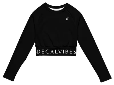 Produktbild von DECALVIBES Crop Top mit langen Ärmeln Ultimate Classic - Schwarz , 6XL