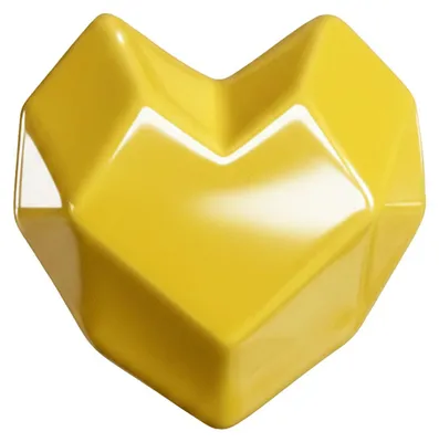 Produktbild von Kleiderhaken Gelb Herz Keramik 8x8x8 cm, schnelle Montage ohne Bohren, 10 kg Tragkraft
