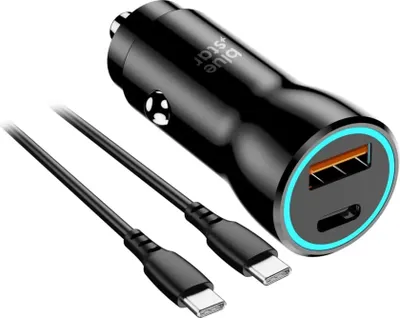 Zdjęcie produktu dla Ładowarka samochodowa Blue Star 25 W (PD, QC 3.0, AFC, PPS) z portem USB C i kablem USB C-C 60 W