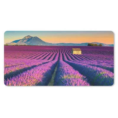 Produktbild von MuchoWow® Mauspad Mousepad Lavendel - Berg - Blumen 60x30 cm - Mousepads - Maus Mat - Pad - Mausunterlage - Nachhaltig