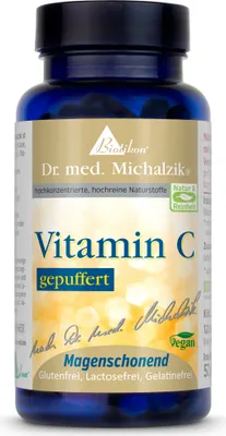 Produktbild von Veganes Vitamin C Dr. med. Michalzik - keine herkömmliche Ascorbinsäure - Magenschonend - ohne Zusatzstoffe - von BIOTIKON®