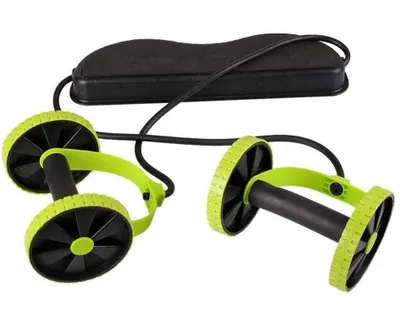 Produktbild von Fitnessgerät Bauchtrainer Fitness Zugseil Bauch Doppelrollen Roller Pull Trainer Abnehmen Übungen Kern Doppelrad Fitness Übung Bauchtrimmer - Armtrainer, Beintrainer, Rückentrainer, Bauchtrainer