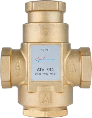 Produktbild von Afriso Temperaturschutzventil ATV 334 DN25 Temperaturventil Rücklaufanhebung 1"