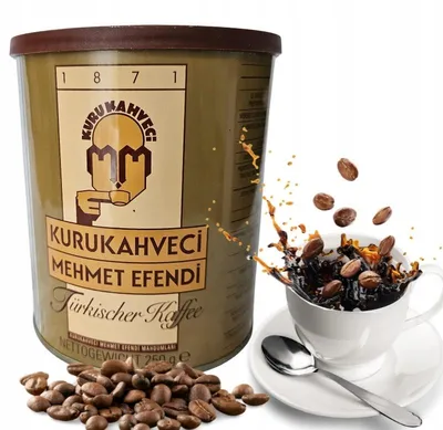 Zdjęcie produktu dla Oryginalna Turecka Kawa Mielona Mehmet Efendi 100% Arabica 250G Puszka