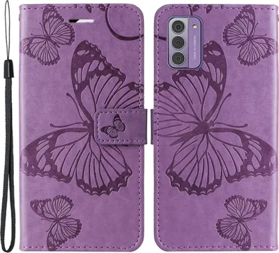 Produktbild von Nokia G42 Hülle - Coverup Schmetterlinge Klapphülle - Lila