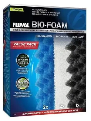 Produktbild von Aquarium Filterpack Fluval 207 -Foam 250g 6 Monate Filtermedien