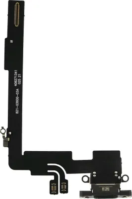 Produktbild von Kompatible Ladebuchse Mikrofon USB Dock Connector flex Titanium Schwarz für Apple iPhone 16 Pro Max A3296 & Werkzeug