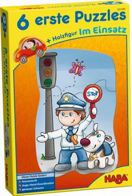 Produktbild von HABA 6 erste Puzzles – Im Einsatz, Stadt, 2 Jahr(e)