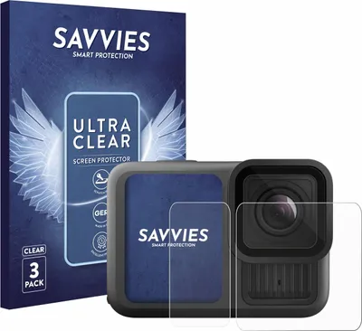 Produktbild von 6x Für GoPro Hero 13 Black Ultra Wide Edition Schutzfolie Savvies Displayschutz Display Schutz Folie Klar Transparent