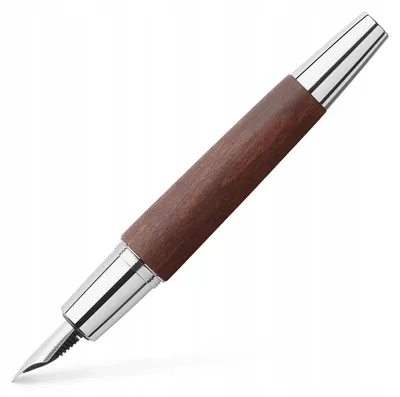 Image de Faber Castell Stylo plume e-motion Birnb/Chr brun foncé Plume F