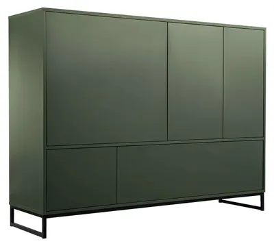 Produktbild von Masseno Kommode AZIR 160 cm Sideboard mit Schubladen und 5 Türen für Wohnzimmer Schlafzimmer Modern 160x45x120 cm Grün