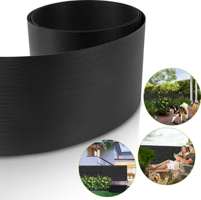 Produktbild von Hengda 10 Stück Hart-PVC Anthrazit Sichtschutzstreifen für Doppelstabmatten 2,5mx19cm Zaunsichtschutz für Balkon Gartenzaun