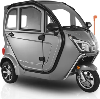 Produktbild von VEVOR 3-Rad-Elektromobil für Senioren, 295 kg Tragkraft, Mobilitätsroller 3-Sitzer, 1500 W, elektrisches Seniorenmobil, 60 km Reichweite & Fernentriegelung, geländegängig für Einkaufstouren