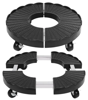 Image de Roulette de jardin réglable avec des roues pivotantes à 360°