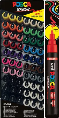 Obrázok produktu pre POSCA CDU POSCA 01 POSCA Pigmentový fix PC-5BR BRUSH, 60 ks v balení