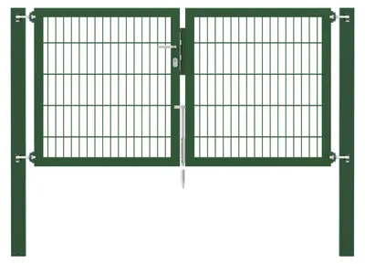 Immagine prodotto di Alberts 636746 Cancello doppio Flexo con accessori, verde, larghezza 200 cm, altezza 100 cm